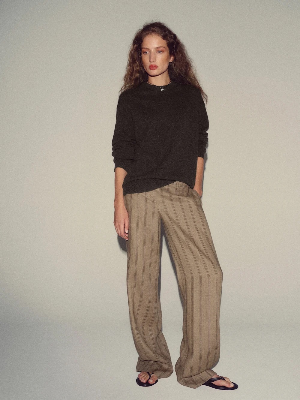 Reformation Gisele Low Rise Linen Pant Natural - Size 8